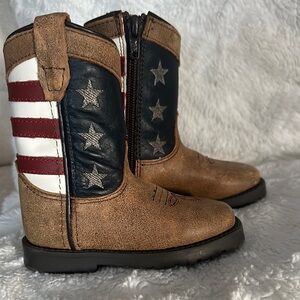 Kids Western Boots with Stars and Stripes